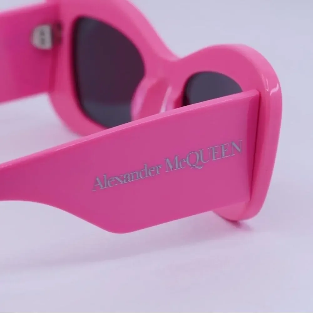 New! Alexander McQueen Vibrant Pink Sunglasses, AM0434S 004, Authentic